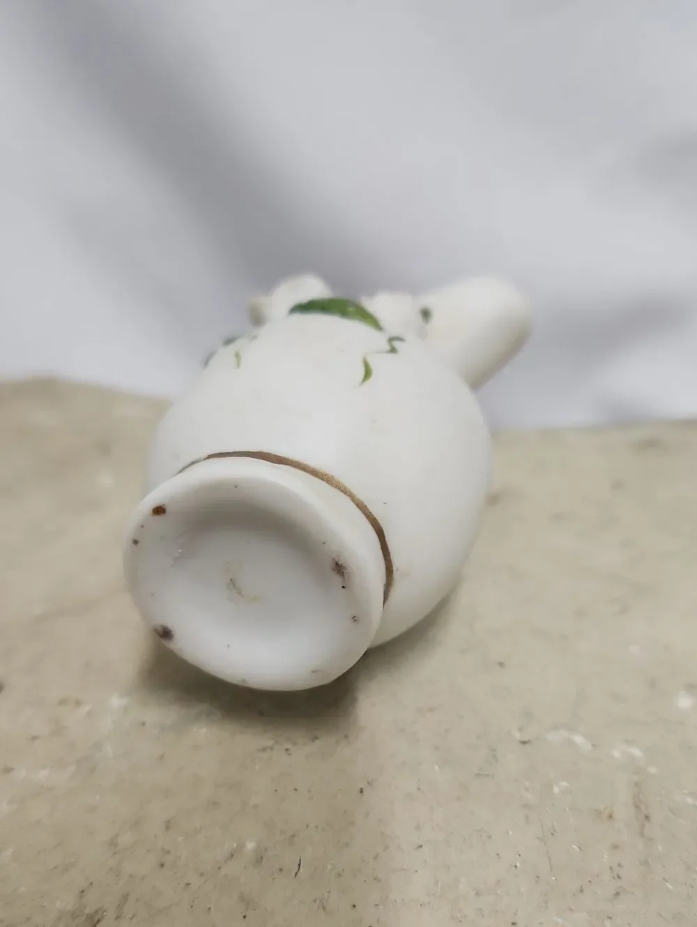 Vintage Floral Porcelain Handle Pitcher Vase